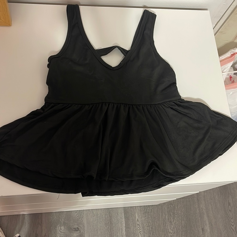 black flowy top